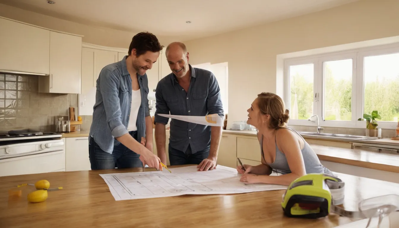 A provider and homeowner reviewing a bathroom estimate together at a kitchen table in the West Sacramento area