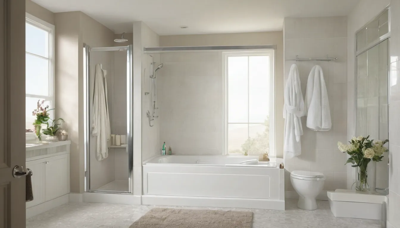 A walk-in tub with an open side door in a bright home bathroom in the West Sacramento area